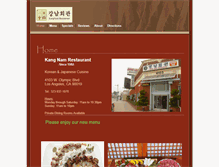 Tablet Screenshot of kangnamrestaurant.com